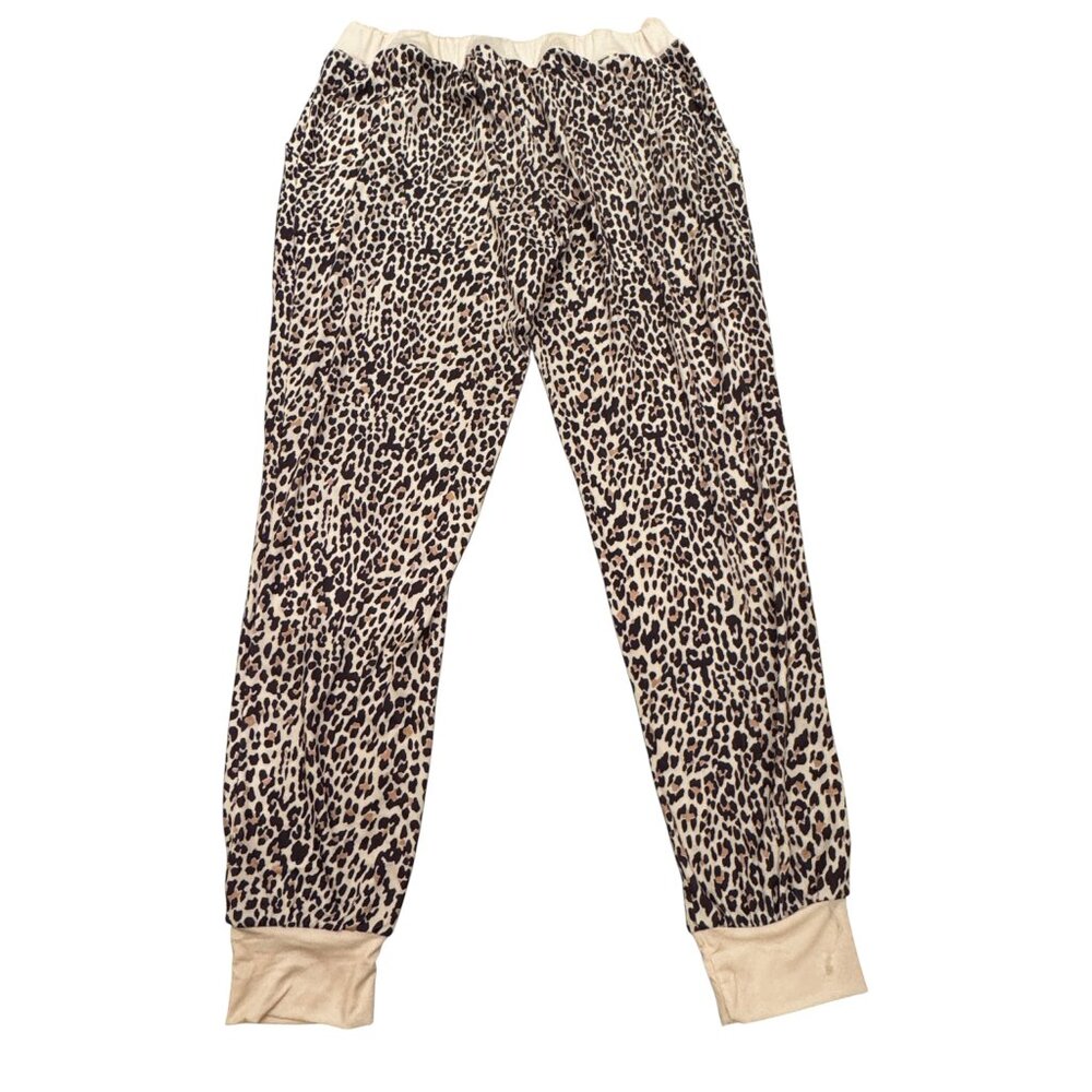 NWOT Jordann Jammies Leopard Animal Print Hooded Lounge Set XL - Picture 8 of 13